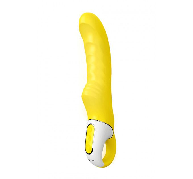 Вибратор для стимуляции точки G с ребристой структурой Satisfyer Yummy Sunshine, желтый