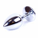 Анальная пробка с камнем Plug-Jewellery Silver PLUG- Rose размер S