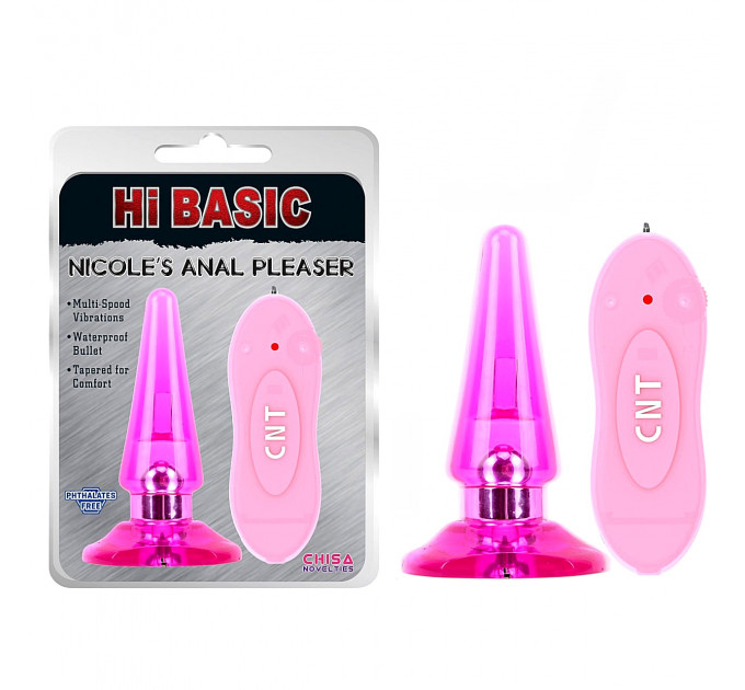 Анальна пробка з вібрацією та пультом Chisa-Nicole's Vibrating Anal Pleaser-Pink
