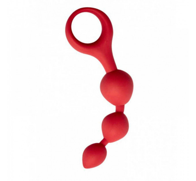 Анальная цепочка Core Loveshop Red 13х3 см