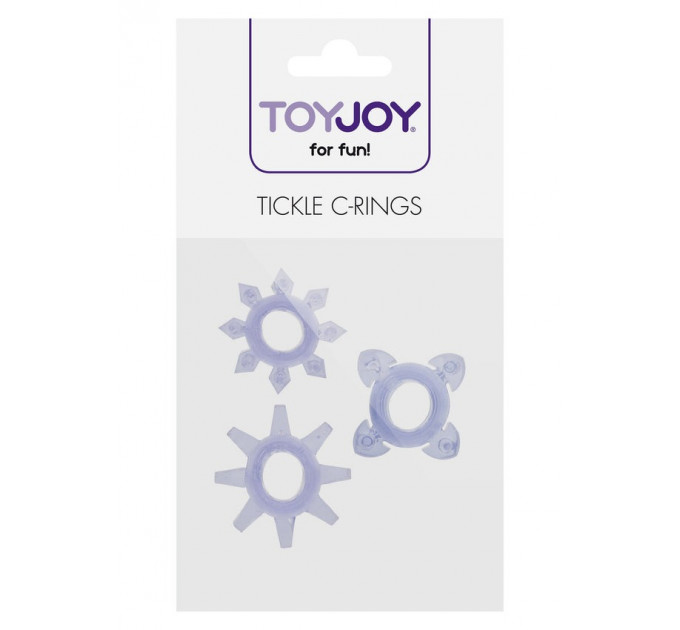 Кільця ерекційні Toy Joy Tickle C-Rings фіолетові, 3 шт.