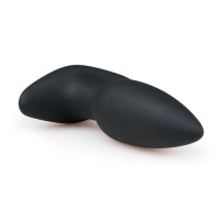 Анальная пробка с вибрацией Easytoys, силиконовая, чёрная, 14.5 х 3.5 см