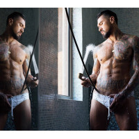Фалоімітатор з мошонкою та закритою головкою Fleshjack Boys BOOMER BANKS, бежевий, 22.8 см х 5.2 см
