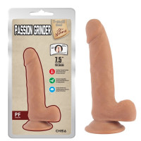Фаллоимитатор с присоской реалистичный Chisa T-skin ReaL Passion Grinder, бежевый, 19.5 см