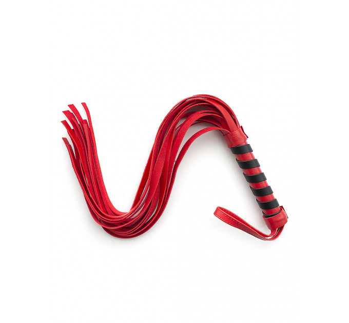 Флогер зі штучної шкіри Star Night з чорно-червоною ручкою, One Size