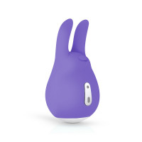 Вібратор для клітора із вушками Tedy Good Vibes Only, силіконовий, фіолетовий, 9.5 см
