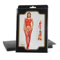 Комбинезон открытый Star Night кружевной, красный, XS-M