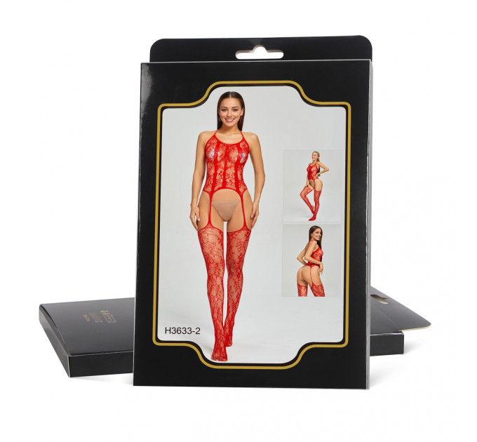 Комбинезон открытый Star Night кружевной, красный, XS-M