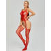 Комбинезон открытый Star Night кружевной, красный, XS-M
