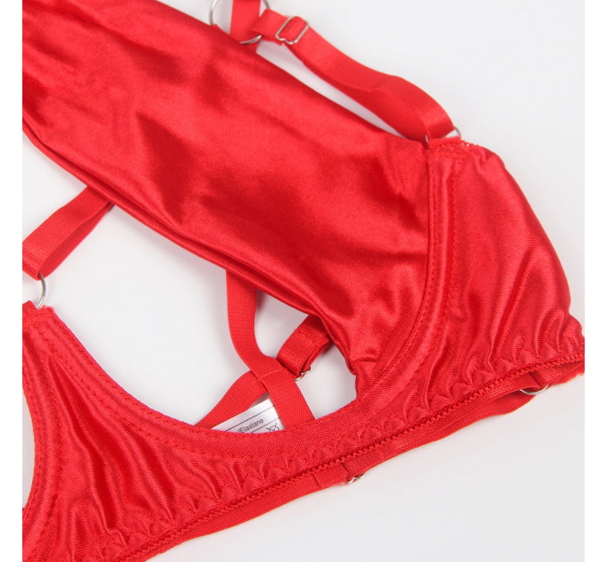 Комплект білизни з ліфом-бантом Star Night, червоний, M-L