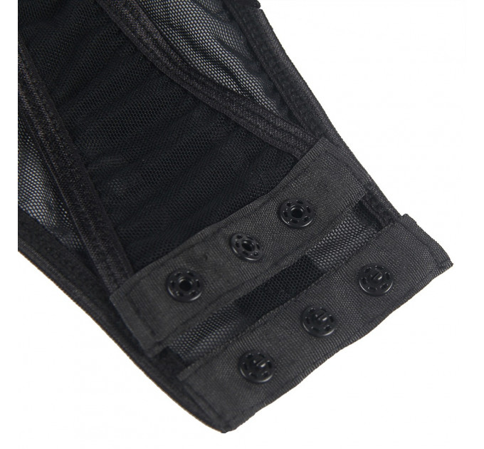 Мереживне боді Star Night з доступом та підтяжками, чорне, XS-S