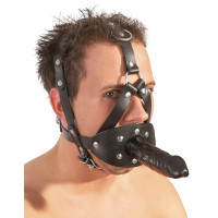 Маска з кляпом та фалоімітатором ZADO FETISH, чорна