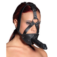 Маска з кляпом та фалоімітатором ZADO FETISH, чорна