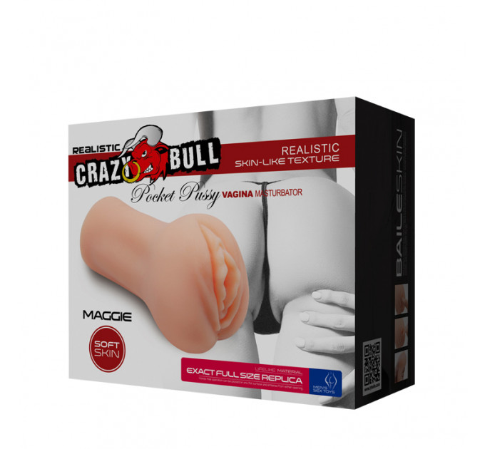Мастурбатор вагіна Crazy Bull Maggie тілесний, 15.2 х 8.5 см