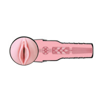 Мастурбатор вагина в колбе Pink Lady Destroya Fleshlight, рельефный, киберкожа, бежевый
