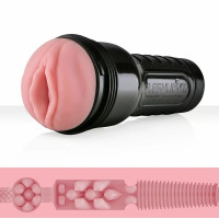 Мастурбатор вагина в колбе Pink Lady Destroya Fleshlight, рельефный, киберкожа, бежевый