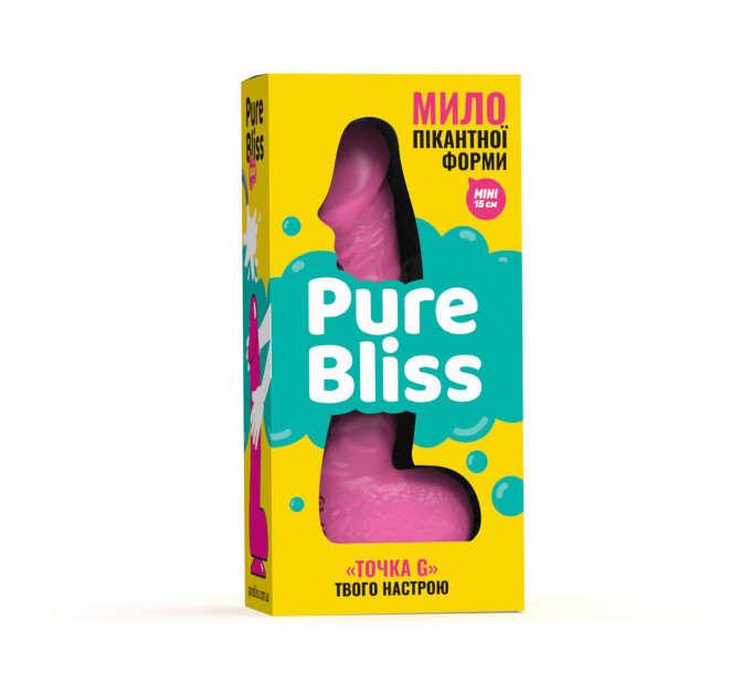 Мило член на присосці Pure Bliss MINI рожевий, 15 см