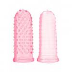 Набор рельефных насадок на палец Sexy finger розовый, 7 х 3 см