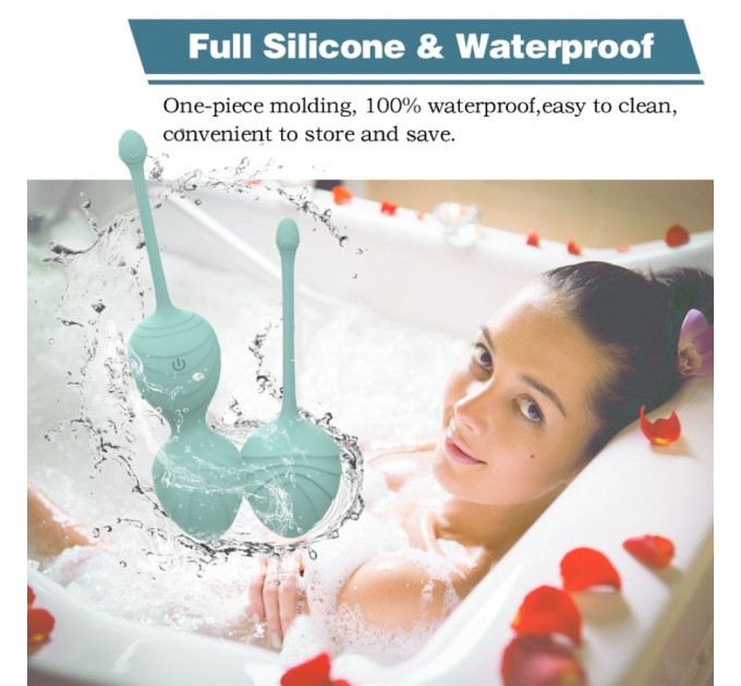 Набор вагинальных виброшариков Every Night Toys Hailey, 4 шт, с дистанционным пультом, бирюзовый