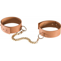 Наручники Bijoux Indiscrets MAZE - Wide Cuffs Brown, екошкіра, стильні браслети
