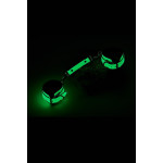 Наручники люмінесцентні DreamToys Radiant Glow In The Dark із золотистою фурнітурою, зелені