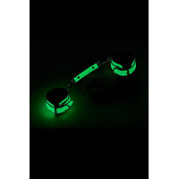 Наручники люмінесцентні DreamToys Radiant Glow In The Dark із золотистою фурнітурою, зелені