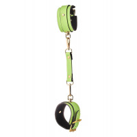 Наручники люминесцентные DreamToys Radiant Glow In The Dark с золотистой фурнитурой, зеленые