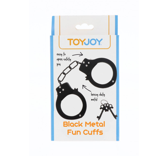 Наручники на цепочке, с ключами TOY JOY черные