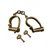 Наручники с короткой цепочкой , металлические, золотые