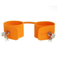 Наручники силиконовые с замком Roomfun Silicon Guffs оранжевые