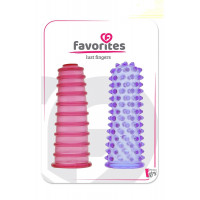 Насадки на палець ребристі DreamToys Favorites Lust Fingers кольорові