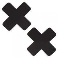 Пэстисы на соски в форме крестов Boundless CalExotics, самоклеящиеся, черные