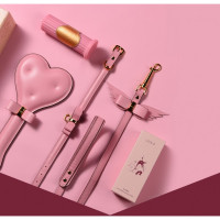 Подарунковий набір BDSM італійська шкіра рожевий Upko lovely kinky Puppy set