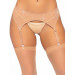 Пояс для чулок со стразами Leg Avenue Roxy бежевый, One Size