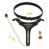Пояс верности Lockink Sevanda Beg & Ask Chastity Pants с поводком и анальной пробкой, L