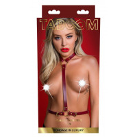 Портупея классическая Taboom Bondage in Luxury Classic Harness красная, L-XL