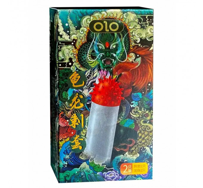 Презервативы OLO Dragon с усиками + шарик (в комплекте 1 презератив +1 шарик)