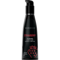 Съедобный лубрикант со вкусом клубники Wicked Aqua Strawberry на водной основе, 120 мл