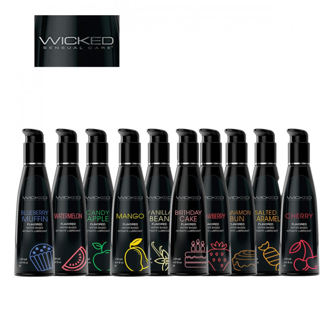 Съедобный лубрикант со вкусм клубники WICKED AQUA 120ML