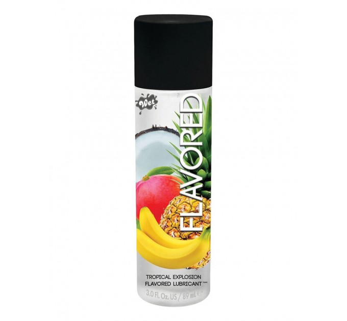 Съедобный лубрикант Wet Flavored Tropical Fruit Explosion (вкус тропик) 89 мл