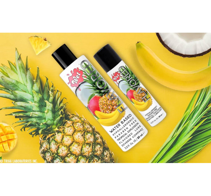 Съедобный лубрикант Wet Flavored Tropical Fruit Explosion (вкус тропик) 89 мл