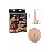 Секс кукла мужчины надувная с двумя отверстиями, с реалистичным фаллоимитатором, CalExotics, бежевый