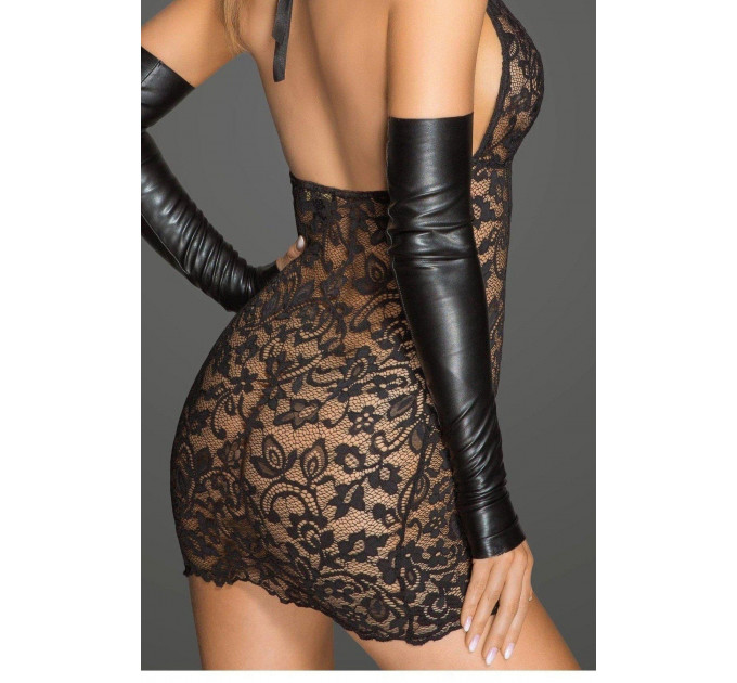 Сексуальное платье гипюровое Noir Handmade F210 черное, M