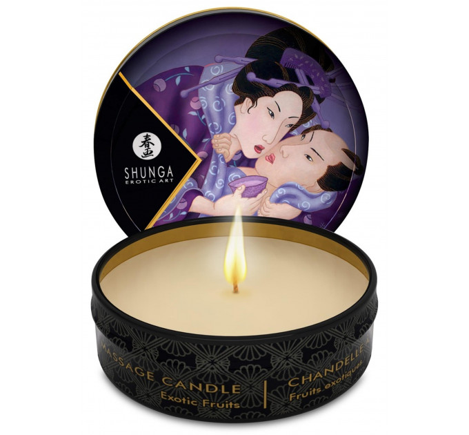 Свічка для масажу Shunga Libido Massage Candle Exotic Fruits з ароматом екзотичних фруктів, 30 мл