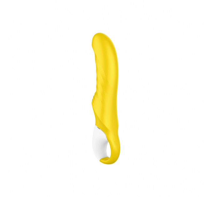 Вибратор для стимуляции точки G с ребристой структурой Satisfyer Yummy Sunshine, желтый