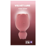 Вибратор для клитора-цветок двусторонний Sweet Em Velvet Lure, розовый