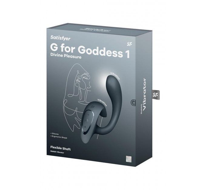 Вібратор для стимуляції точки G та клітора Satisfyer G for Goddess 1 темно-сірий