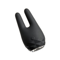 Вибратор клиторальный с ушками Odeco Baron силиконовый, черный