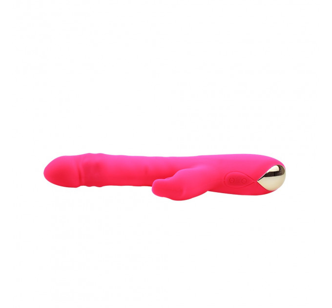 Вибратор-кролик с вращающимися шариками и функцией толчков Chisa, розовый