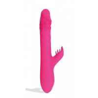 Вибратор-кролик Chisa Intimate Melody с вращающимися шариками и функцией толчков, розовый